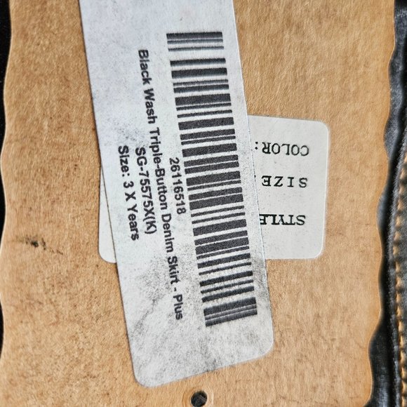 (NWT) Be-Girl Black Wash Denim A Line Skirt Size 3XL - Picture 5 of 7